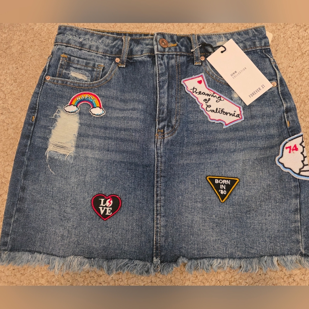 Forever 21 Denim Shorts with Patches
